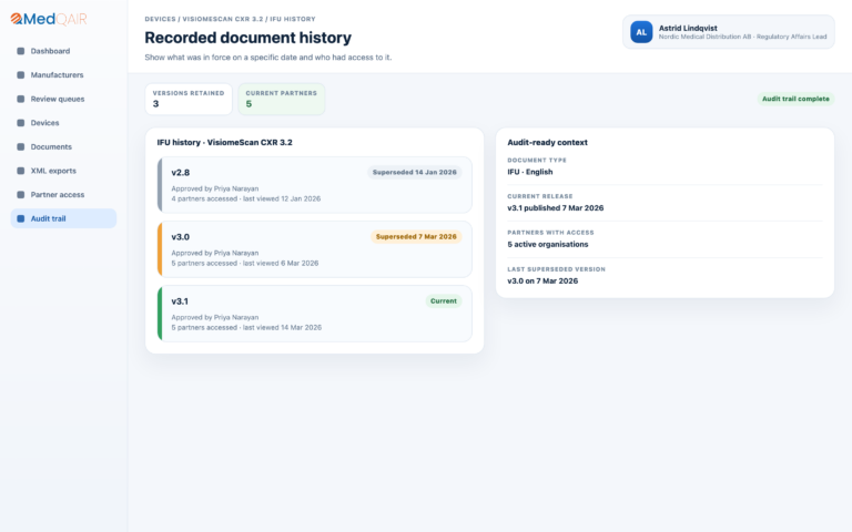document history timeline