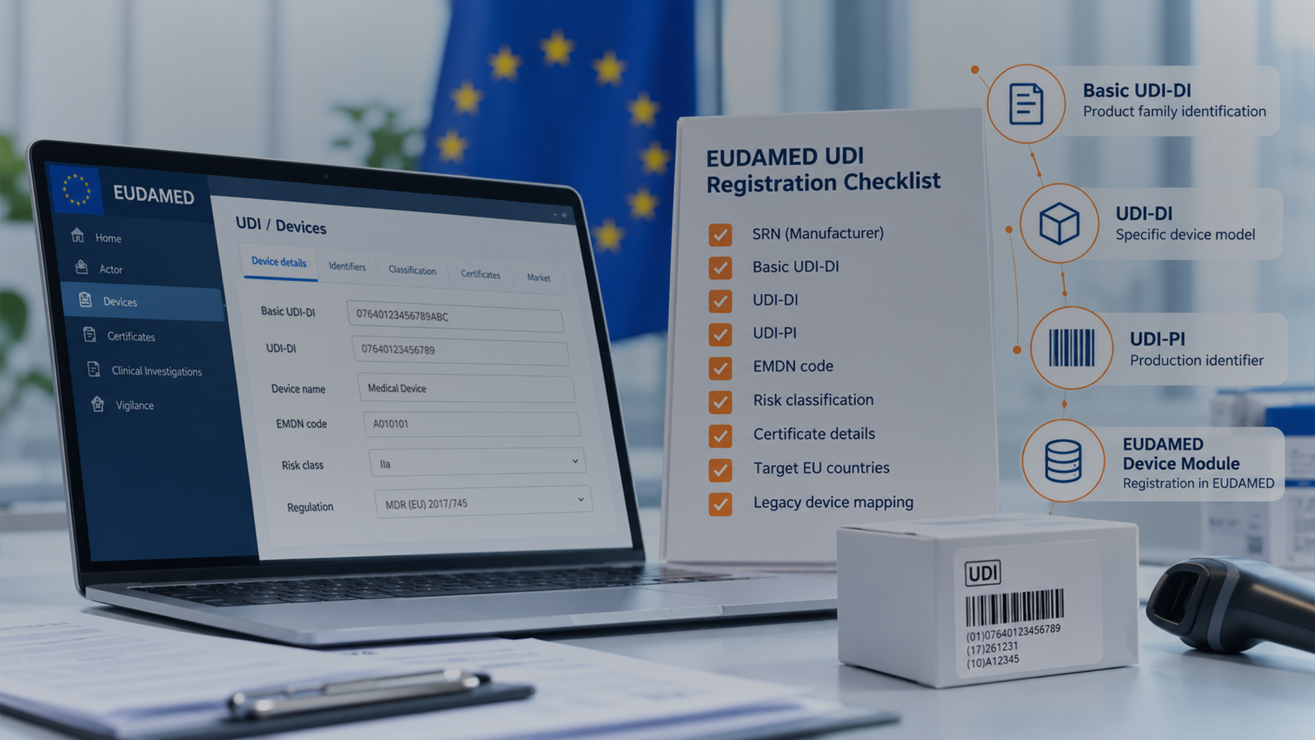 EUDAMED UDI registration a manufacturer's checklist